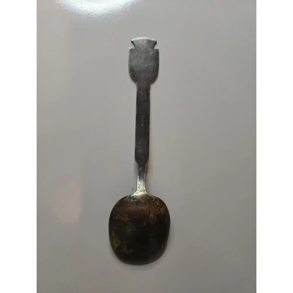 Oslo Norway Souvenir Spoon Enamel Crest 925S Silver Single Flatware Piece